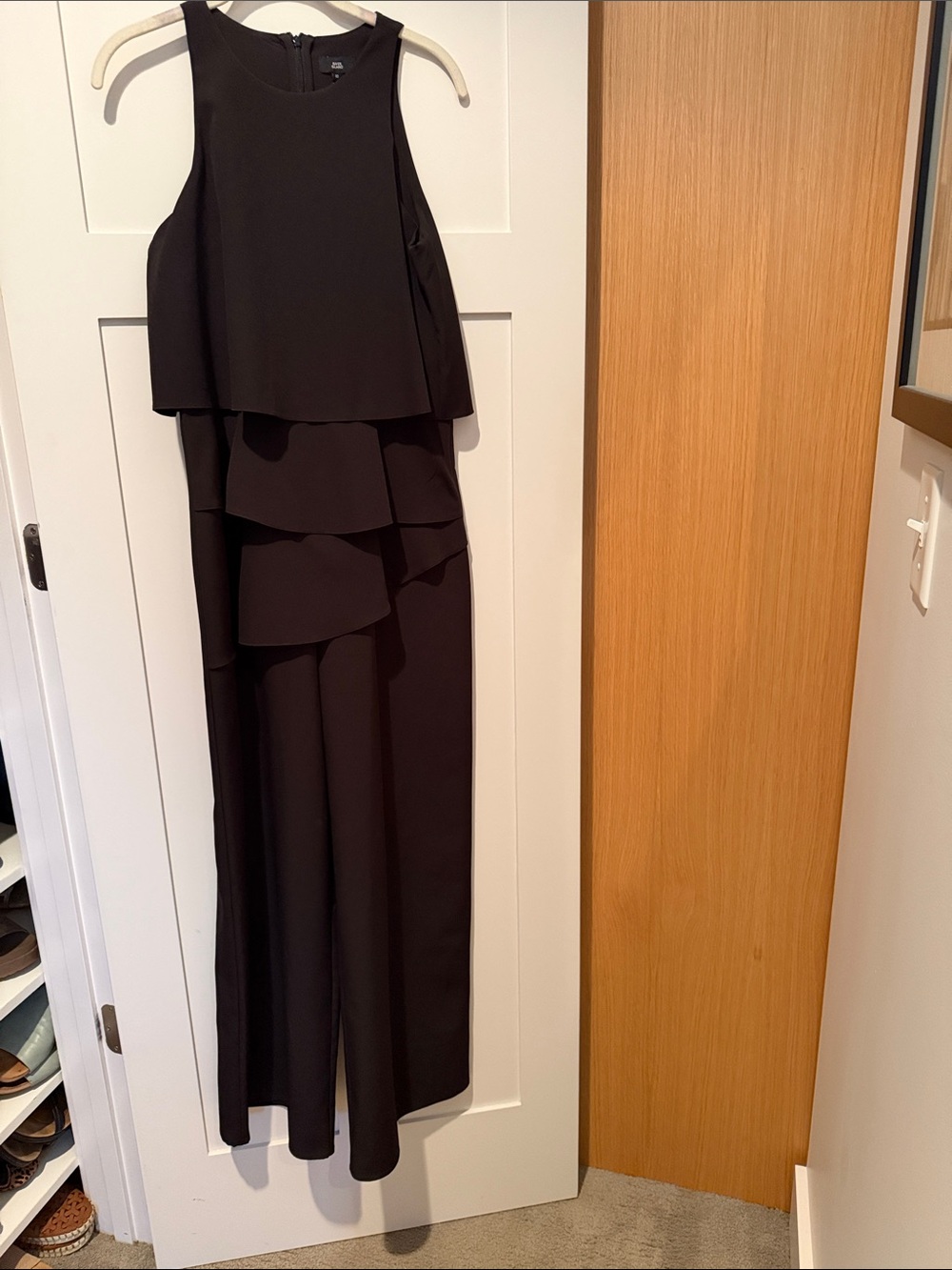 River Island Black Sleeveless Tiered Jumpsuit